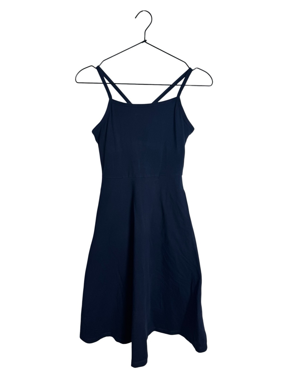 Pact Navy Organic Cotton Fit & Flare Racerback Dress